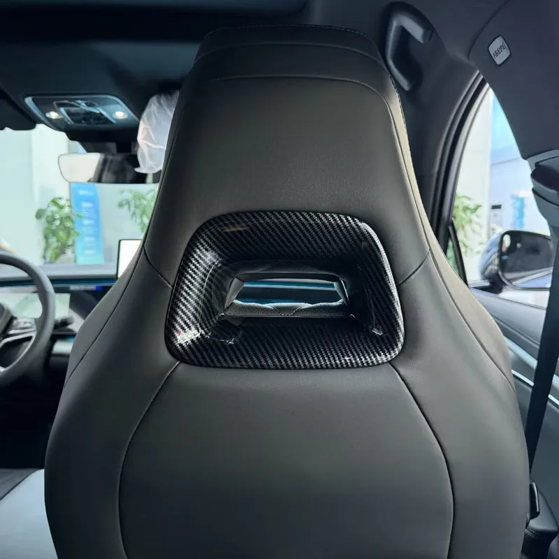 

For Byd Sealion 7 EV 2024 2025 Front Seat Headrest Back Trim Frame Car ABS Carbon Interior Styling Accessories 2pcs