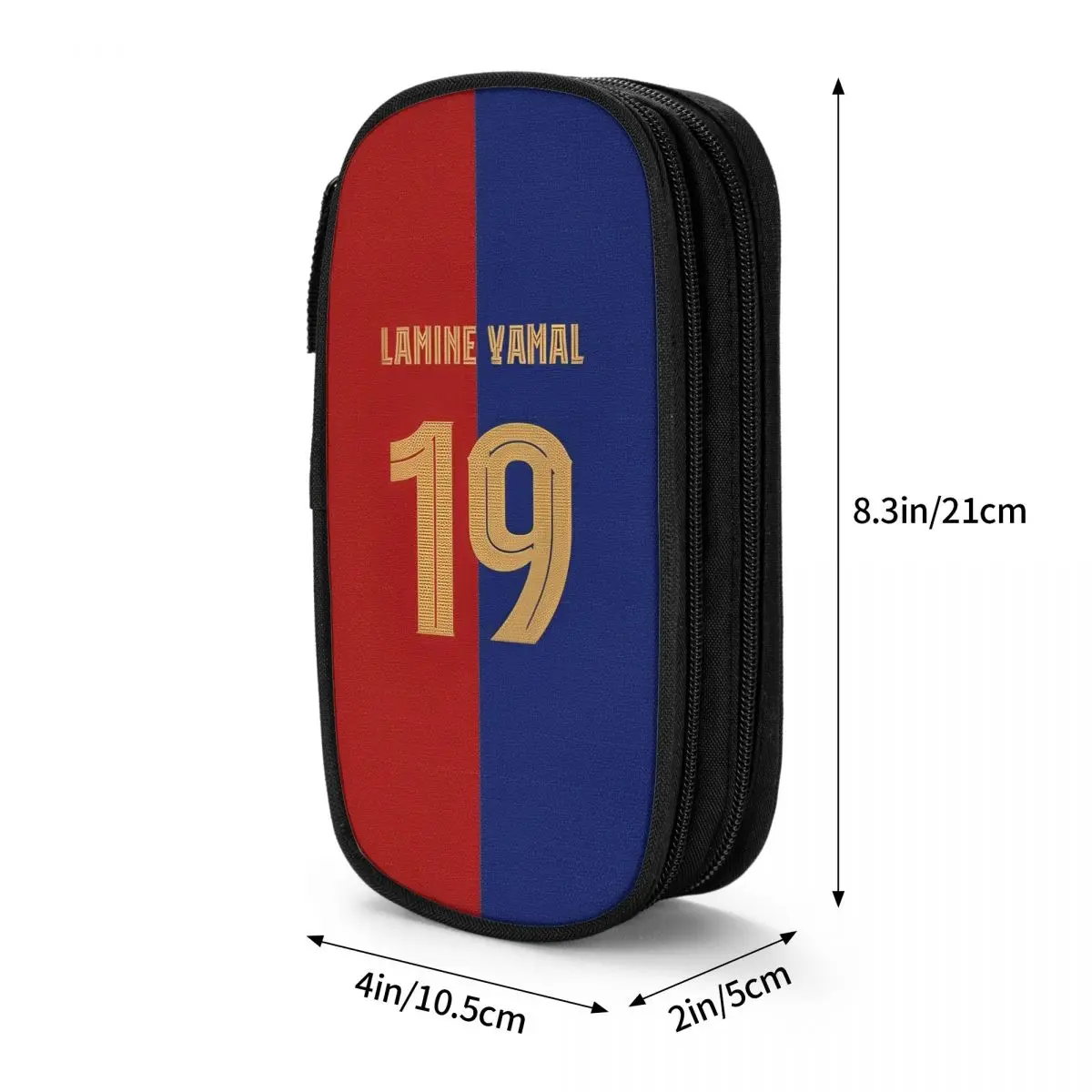 حقيبة أقلام مقلمة رقم 19 لكرة القدم Lamine Y-Yamal للطلاب ذات سعة كبيرة وحقيبة أقلام رصاص هدية للمدرسة