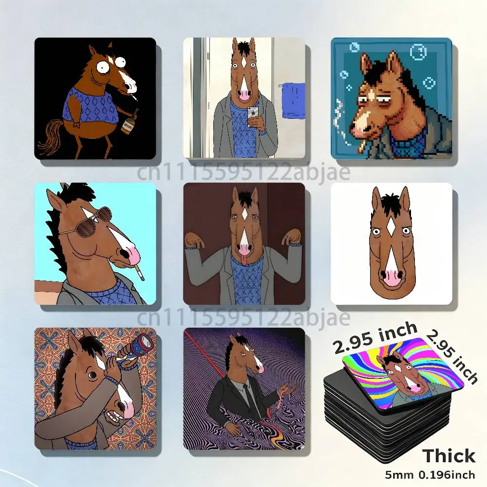 B-BoJack H-Horseman Fridge Magnetic Magnet PVC Memorial Decor for Family Friends Students Adults