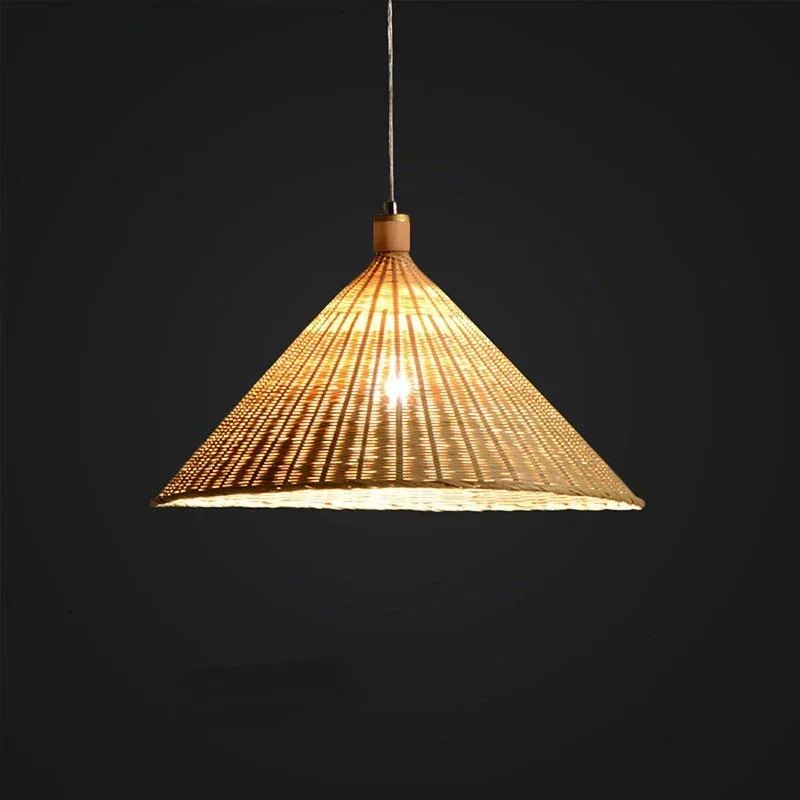 

New Chinese Style Bamboo Pendant Lights Traditional Hand-made Bamboo Hanging Lights Dining Room Restaurant Decor Suspension Lamp