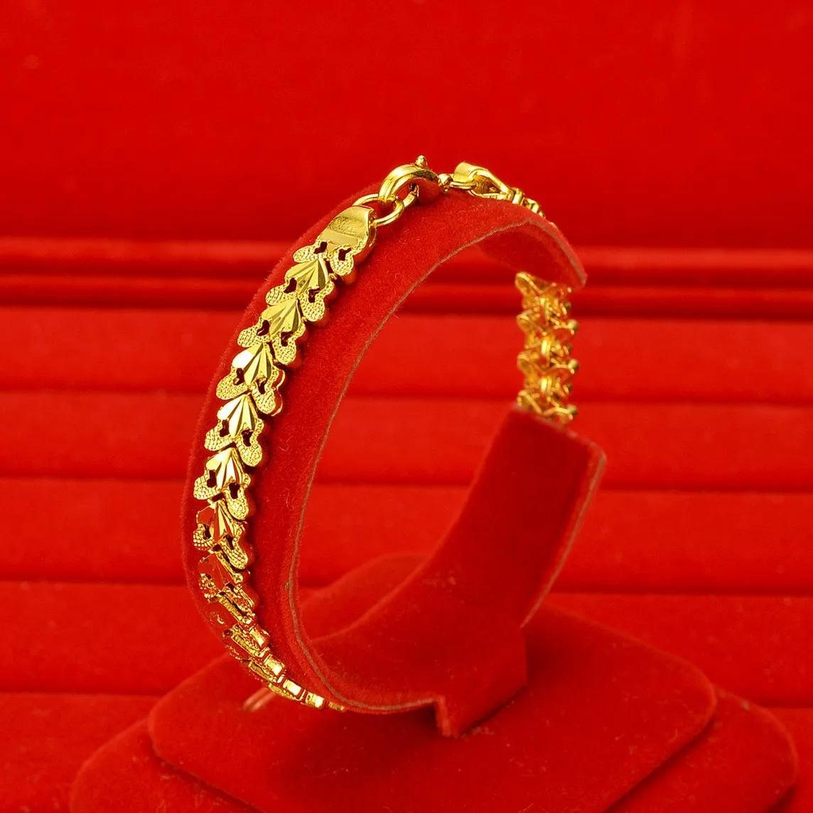 

Noble AU999 gold bracelet elegant fashion women's jewelry 24K pure gold lobster clasp wrist chain for goddess gift