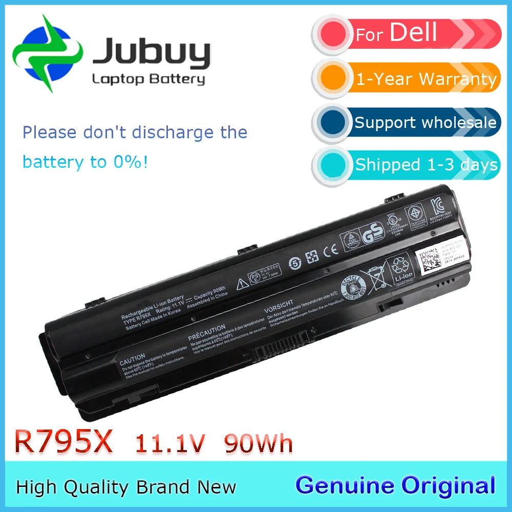 

R795X оригинальный аккумулятор для ноутбука 11,1 В 90 Втч для Dell XPS 14 15 17 L401x L501x L502x L701x L702X J70W7