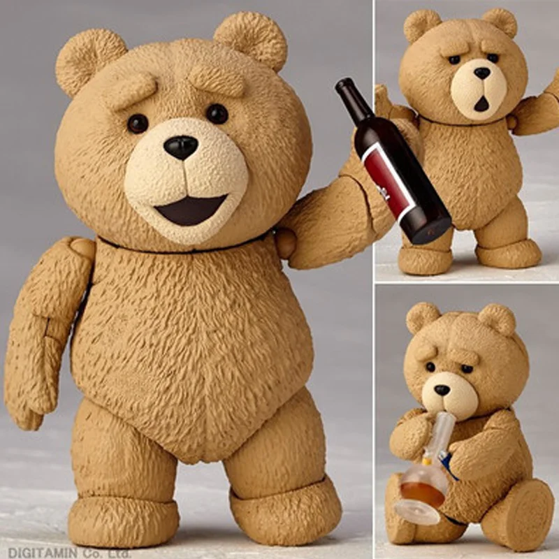 

Kaiyodo Revoltech Yamaguchi Movie Revo 006 Ted 2 Figure 9 Joints Movable Eyebrows 4 Face Plates with Beer Water Pipe Accessories