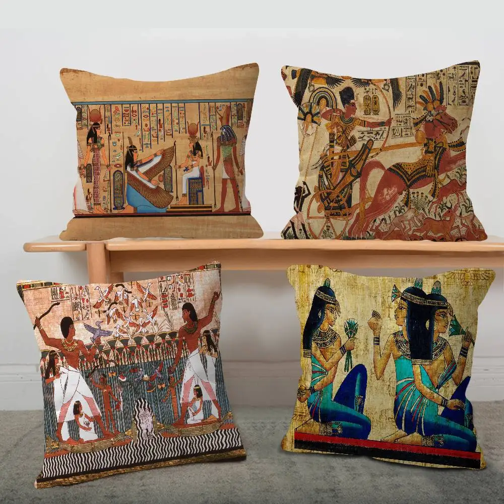Ancient Egypt Egyptian Cushion Cover Car Throw Pillow Case For Sofa Car Christmas Gift 40x40cm 45x45cm