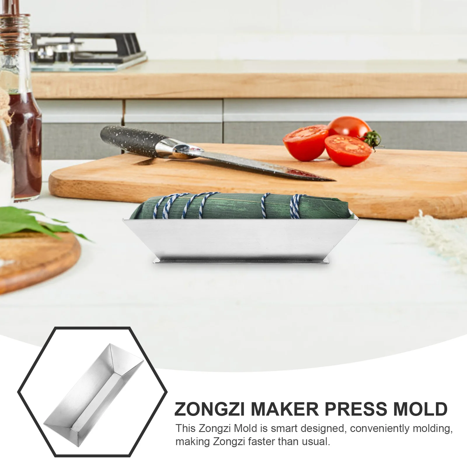 

Non-Stick Stainless Steel Mold Creative Kitchen Mold Rice Dumpling Maker Rice-Pudding Tool for Home DIY