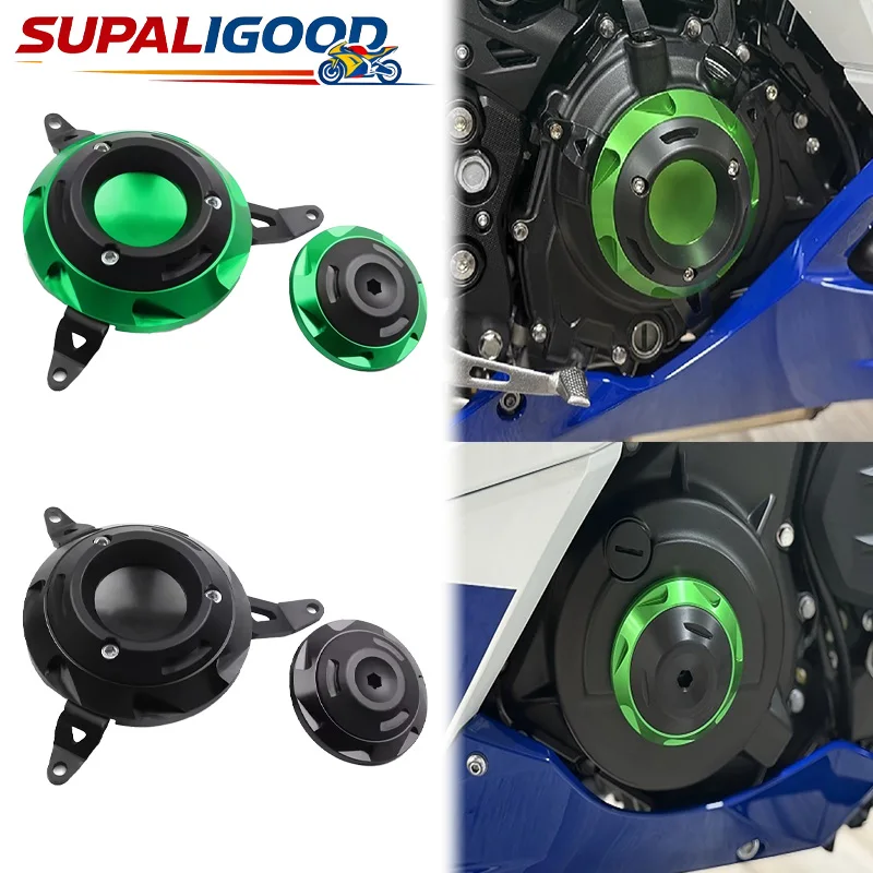 

CNC Engine Protection Cover for Motorcycle, Fairing Slider, Protection Pad for NINJA500 Z500 2024 NINJA400 Z400 2018-2025