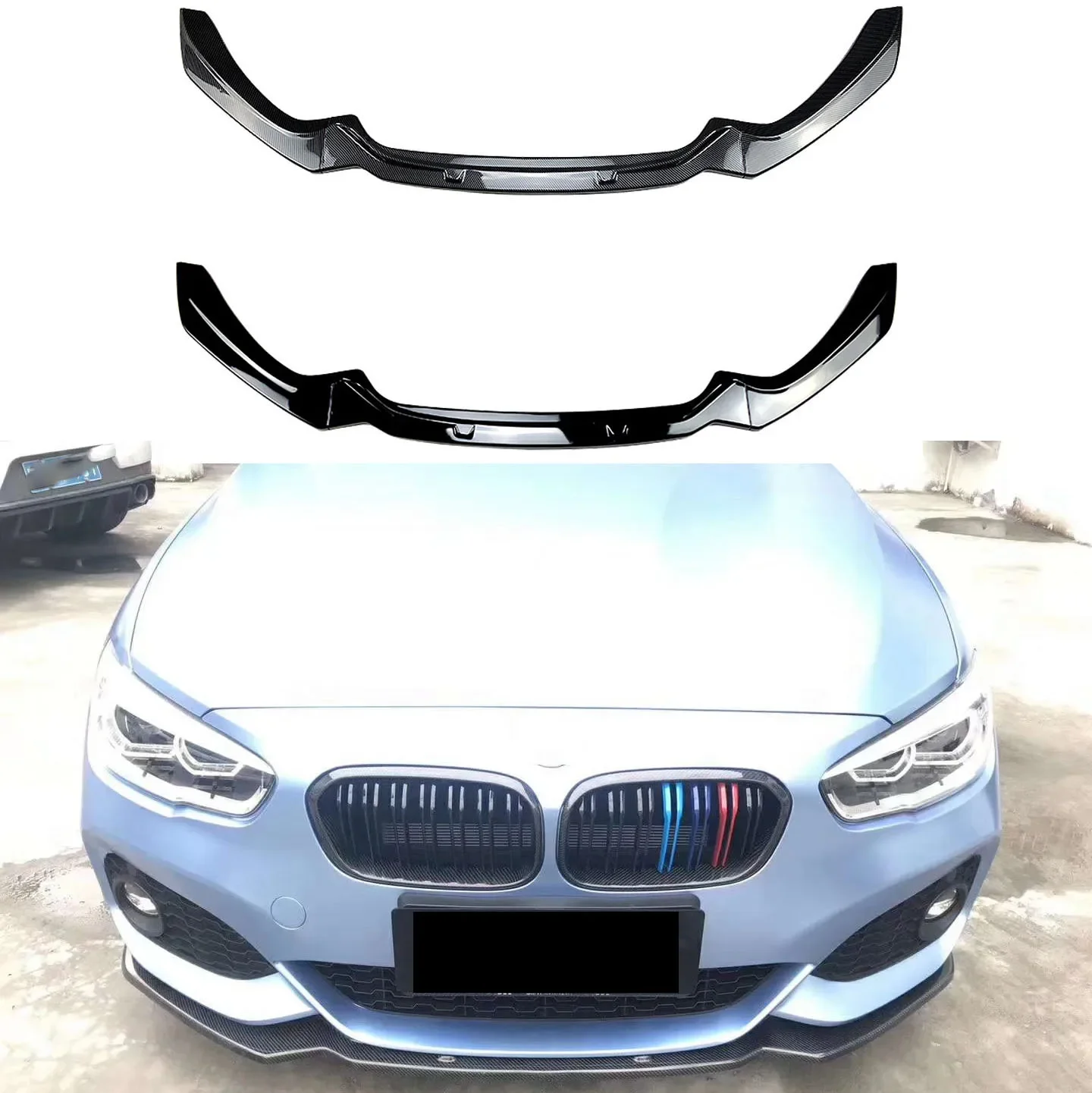 3 Stage Front Lip Splitter Spoiler Side Lower Splitters Body Kit For BMW 1 Series F20 F21 M-Pack 118i 120i 2015-2019 MP