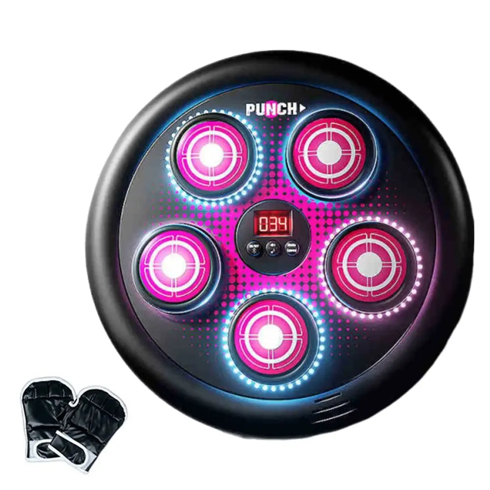 

Bluetooth Connection Smart Music Boxing Machine Wall Mounted Noise Reduction Electronic Boxing Trainer with Boxing Gloves