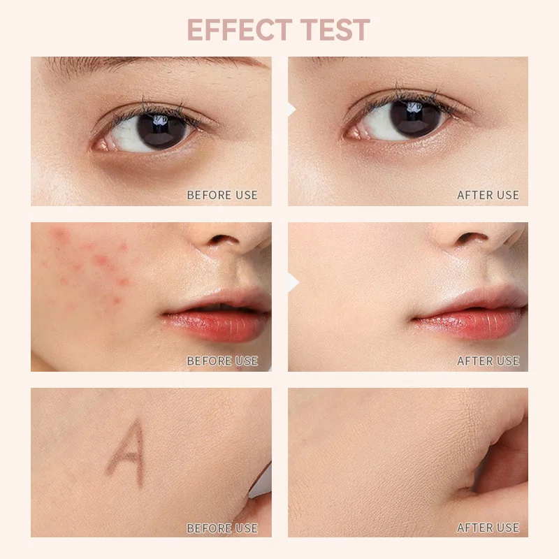 MAFFICK 3 色コンシーラー: 保湿力が高く長持ちするフォーミュラで乾燥肌とオイリー肌に最適、無料のコンシーラー ブラシが付属