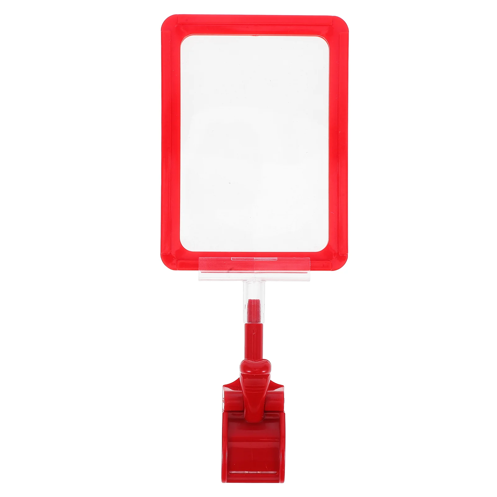 Double Sided Price Tag Rotating Sign Clip Holder with Clamp for Display Small Signage Card Refrigerator