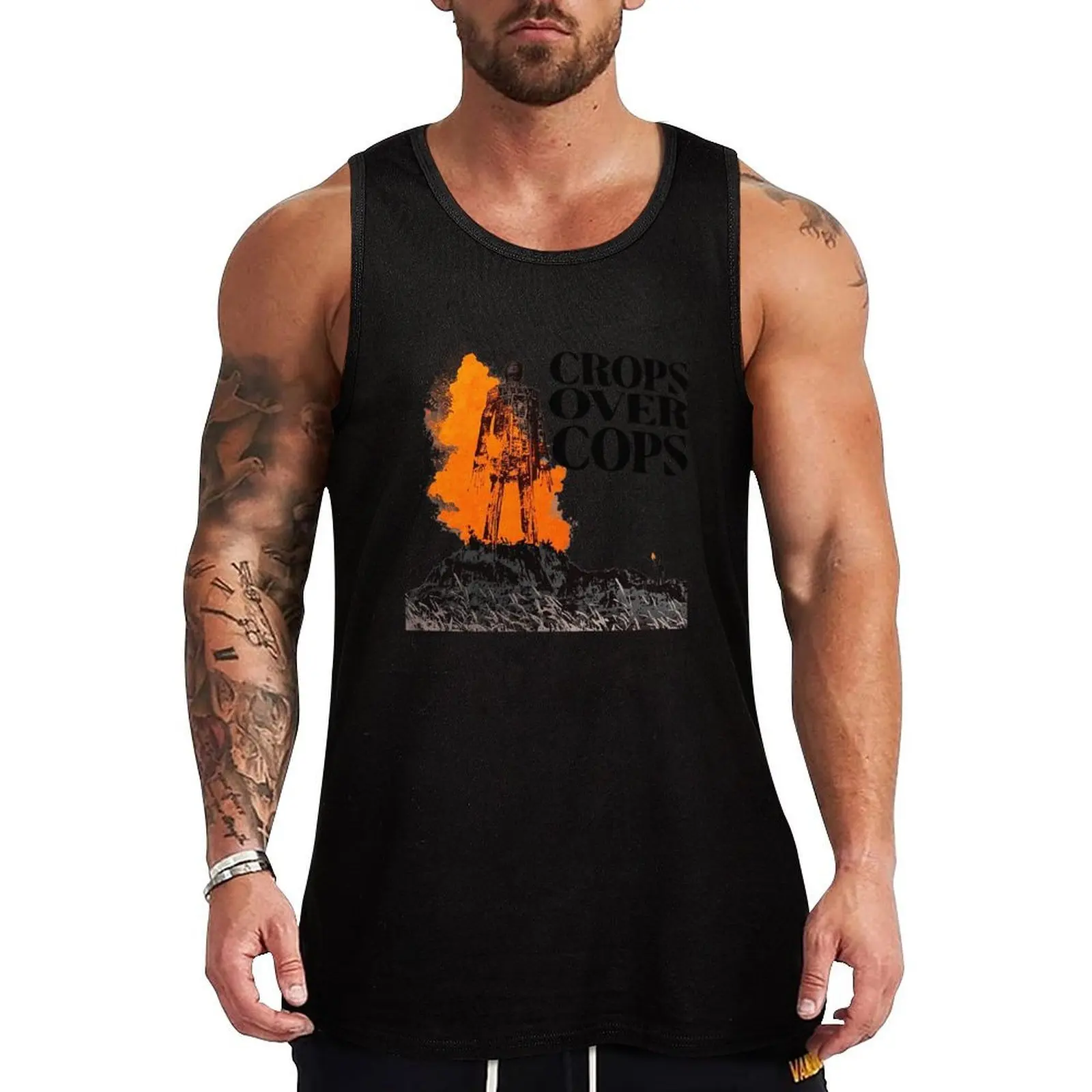 

Crops Over Cops Tank Top Sleeveless men Gym T-shirts for men t-shirts man