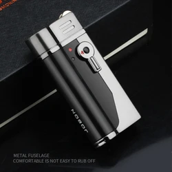 2024Jobon Jet Flame Zinc Alloy Flint Torch Lighter Butane Gas Refillable With Smoking Tools Accessories Cigarette Holder Filter