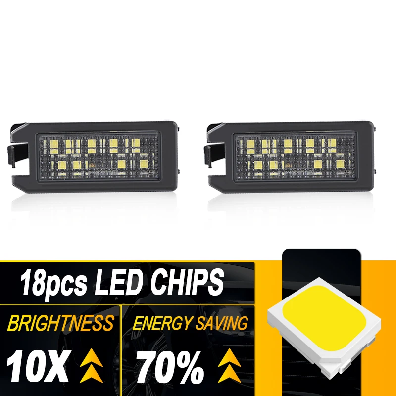 2 Stücke Für Jeep Grand Cherokee Compass Patriot LED Lizenz Nummer Platte Lampen Für Fiat 500 Dodge Viper Maserati Levante 68228931 AA