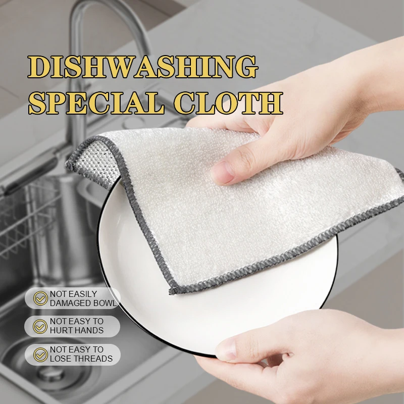 3 قطعة سلك غسل الصحون الخرق وعاء المطبخ عموم غسل الصحون غير خدش متعددة الأغراض قابلة لإعادة الاستخدام تنظيف منصات لغسل الأطباق