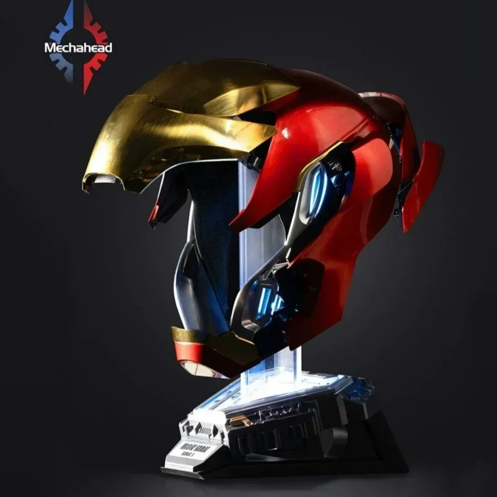 New 2024 MK50 Iron Man Helmet Voice Control Voice-activated Deformation Helmet Around Marvel Animation Derivatives Boy Girl Toys