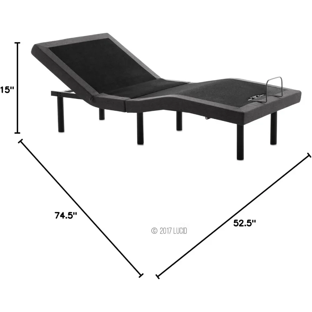 L300 Adjustable Bed Frame.Head and Foot Incline.USB.Wireless Remote.Easy 2 Person Assembly,Quiet Motor,Relax