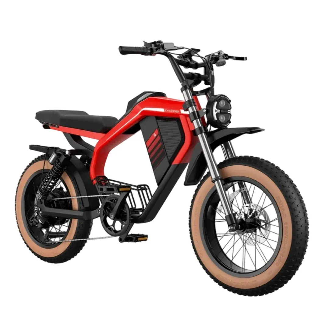 

Red LUCKEEP M5 Max 20" Off Road Electric Bike 1500W Motor 52V 20Ah Battery