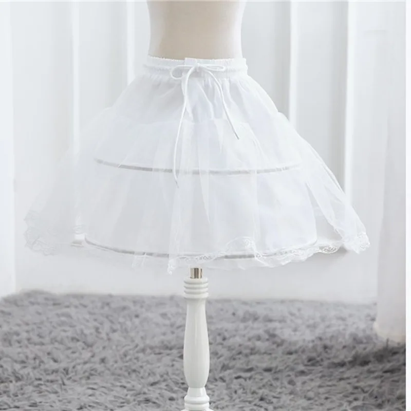 Petticoats for Girls White Petticoats Underskirt 2023 New Ballet Tutu Skirts Flower Girl Pettiskirts Suit for Long/Short Dresses