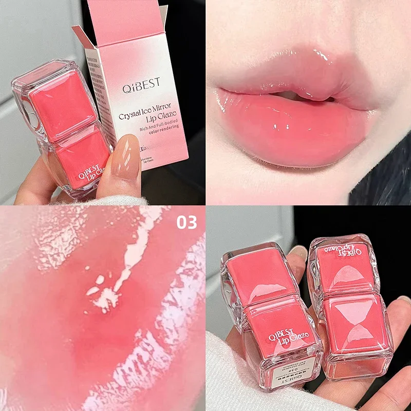 

Mirror Water Glazed Lip Gloss Moisturizing Lip Tint Stain Not Easy to Fade Lasting Non-Stick Cup Lipgloss Korean Cosmetics