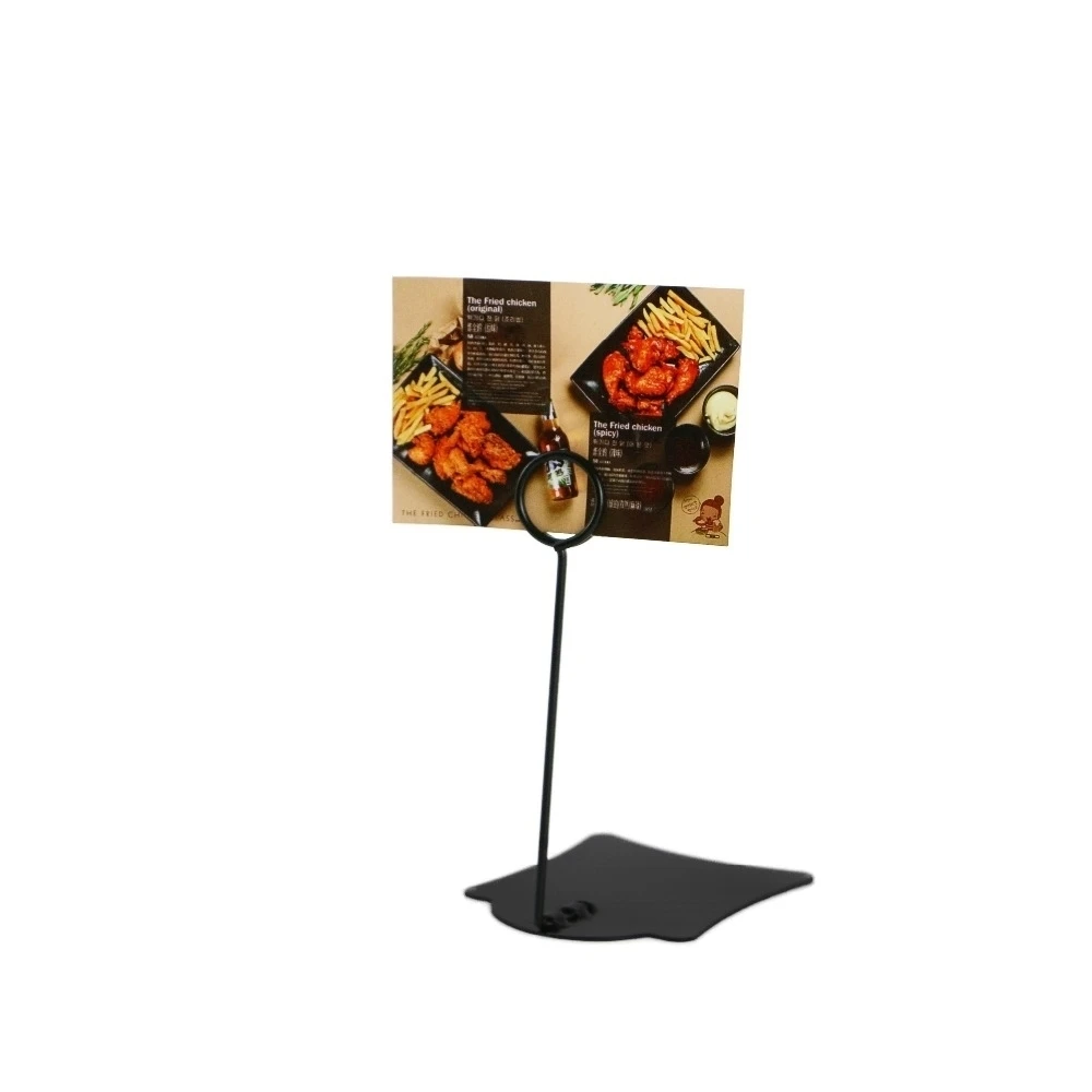 Pop Gold Metal Label Holder Clip Sign Table Top Price Tag Display Stand Clip Picture Photo Memo Note Sign Clip Rack