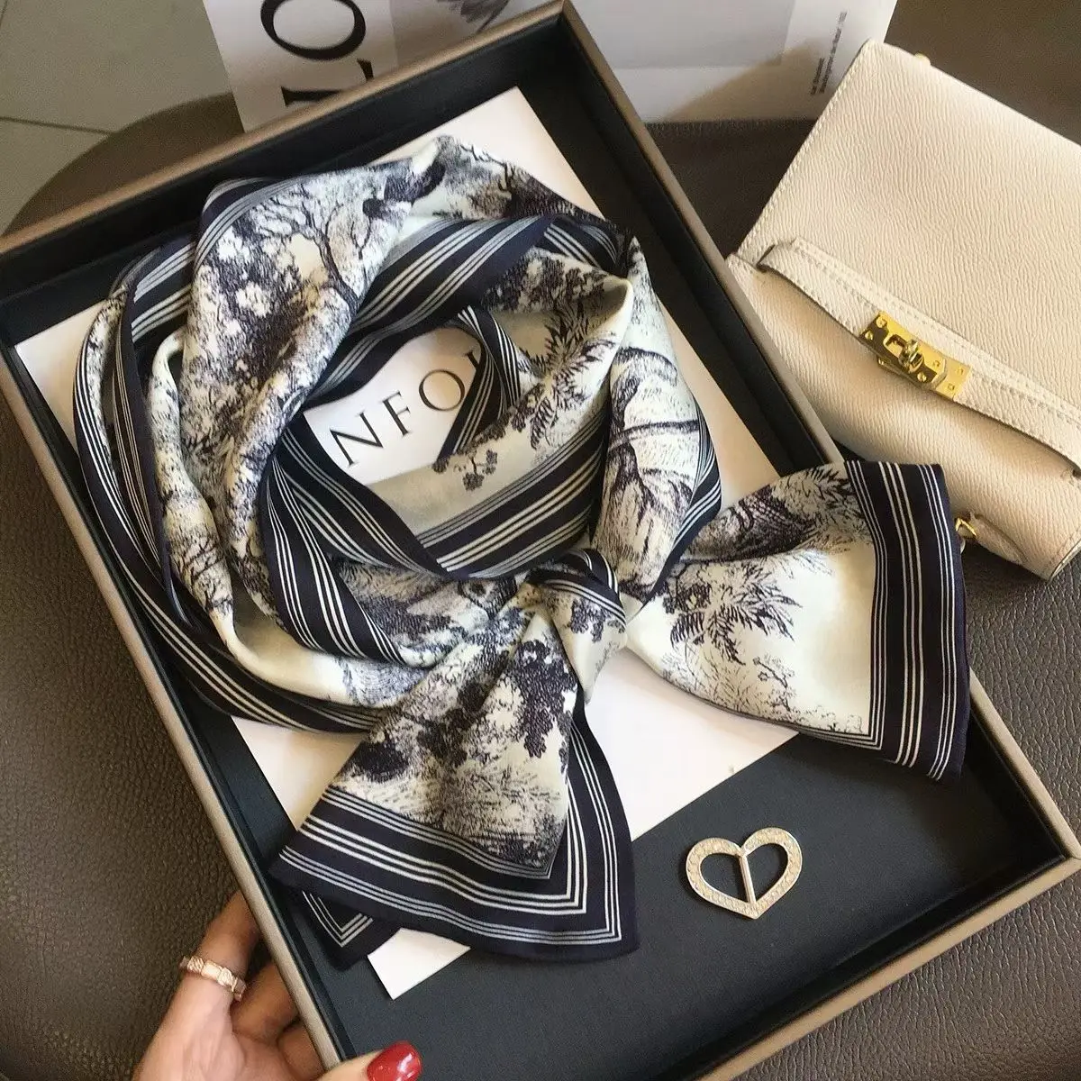 

БИСИФА | Сине-белый женский шарф из 100% шелка для волос, новый цветочный дизайн, длинные шарфы-платки, хиджабы, весенне-летний брендовый шелковый головной платок