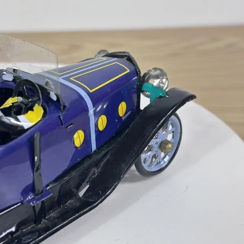 [Divertido] colección para adultos juguete de cuerda Retro lata de Metal dos personas coche de lujo Vintage figuras de modelo de juguete mecánico regalos para niños