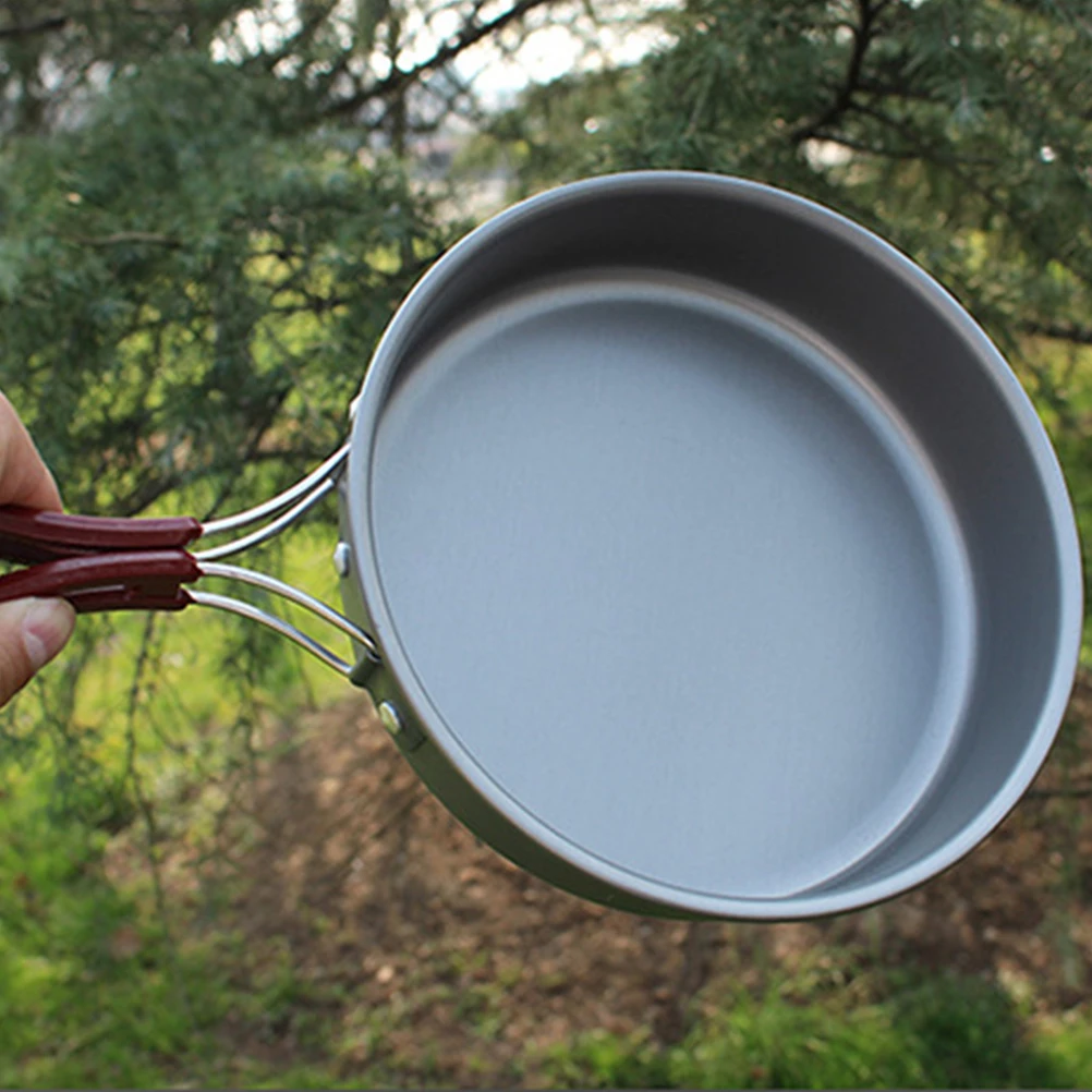 

Outdoor Pot Camping Cookware Fry Pan Cooking Utensils Frying Pans Egg Aluminum Alloy Equipment