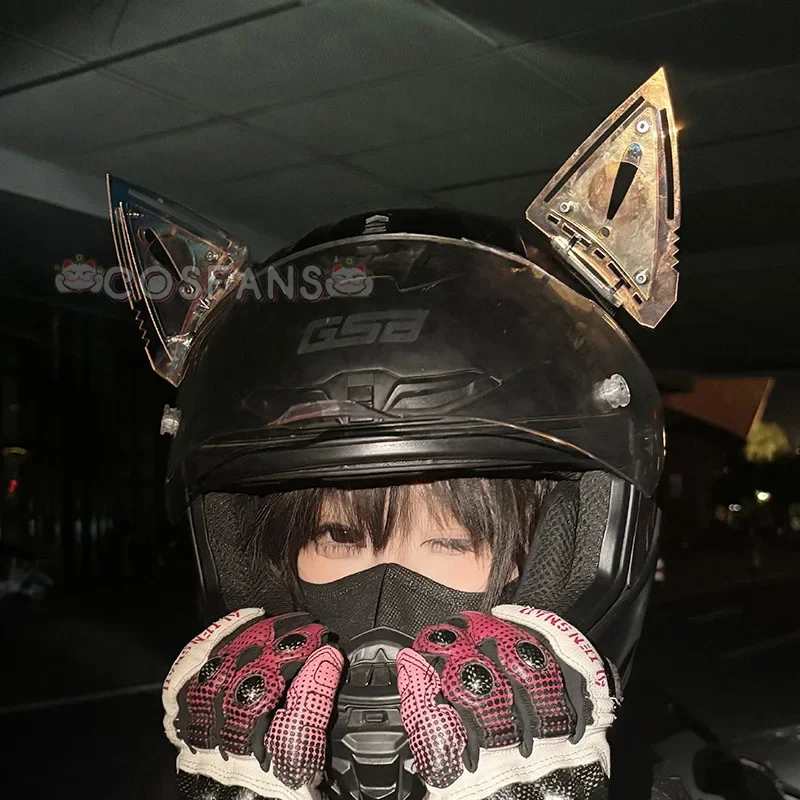 

Cyberpunk Helmet Cat Ears DIY Mech Cat Ears Headband Decorated Sci-fi Mechanical Mech Costume Props Headwear Hair Accessories