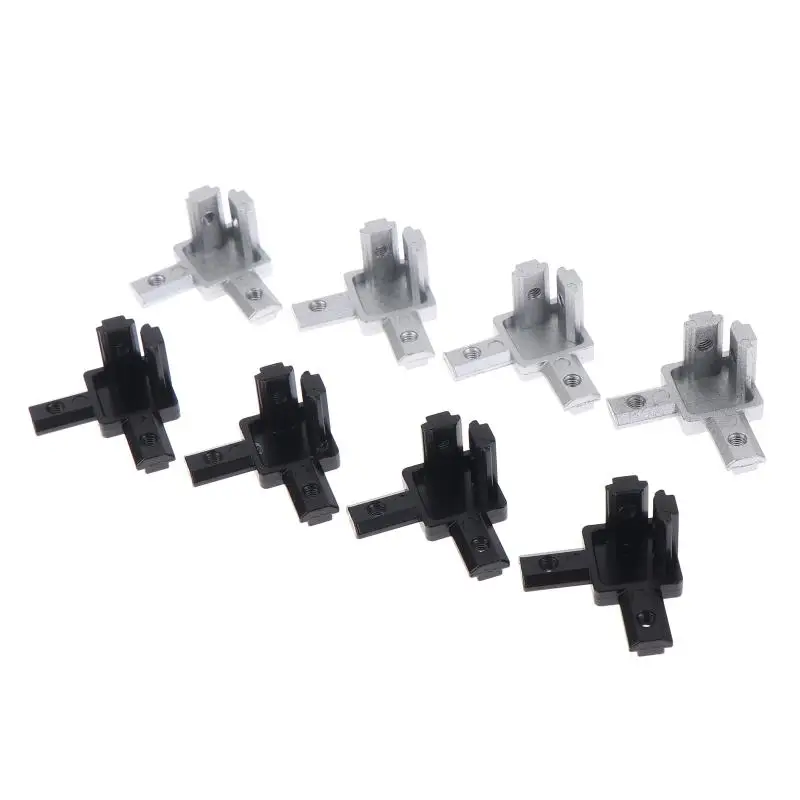 4Pcs 2020 Aluminum Profile 90 Degree T Slot Corner Bracket Interior Connector Joint With Mounting Screws