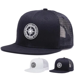 Unisex Compass Offset Printing Hip-hop Net Hats Outdoor Adjustable Casual Baseball Caps Sunscreen Hat