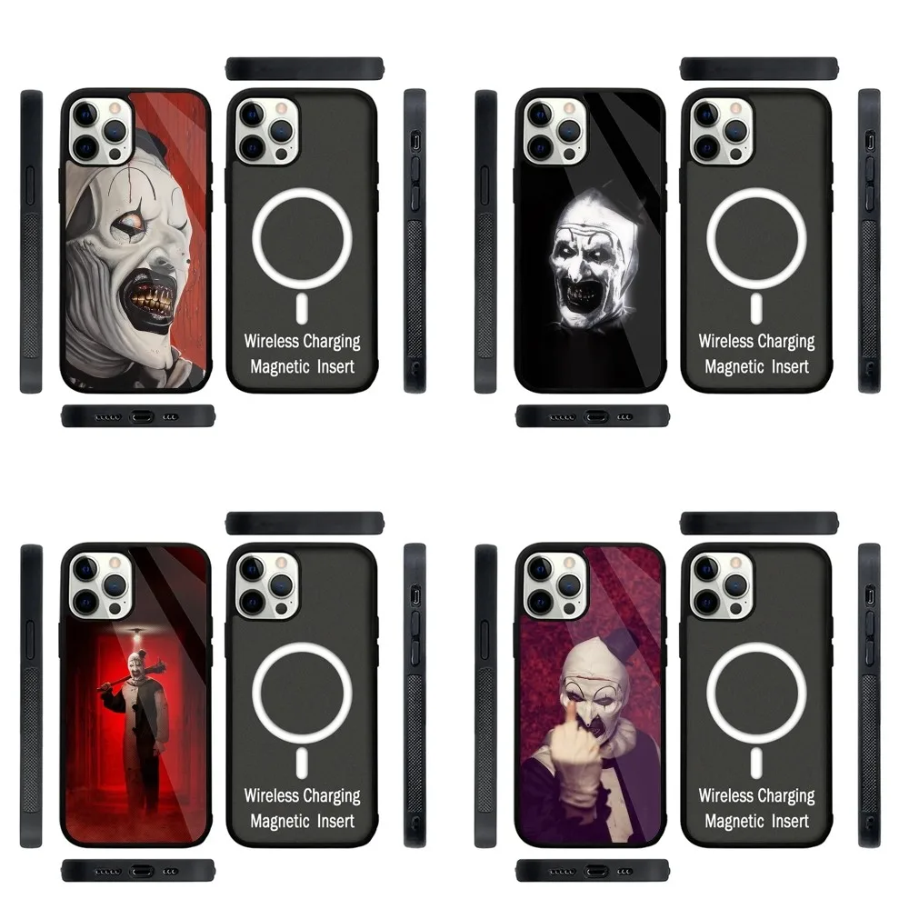 Horror Movie T-Terrifier Phone Case Strong Magnetic For IPhone 16,15,14,13,Pro,Max,Plus,11,12,Mini For Magsafe Wireless Charging