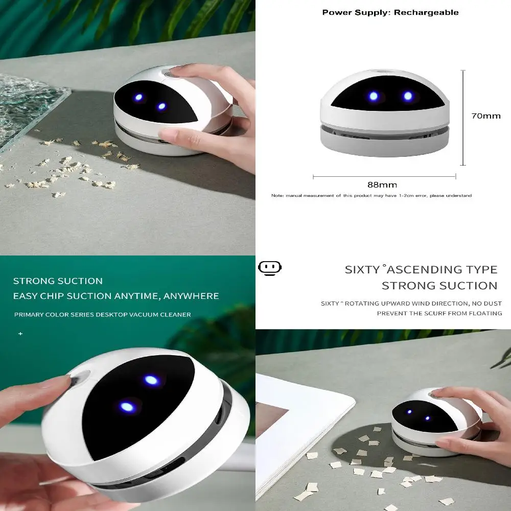 Mini aspirador de pó para mesa, varredor de mesa com escova limpa para escritório