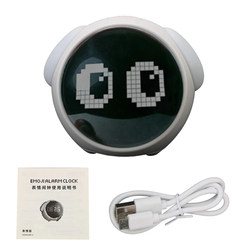 Voice Controlled Light Multifunctional Child Alarm For Home Digital LED Night Light (A)