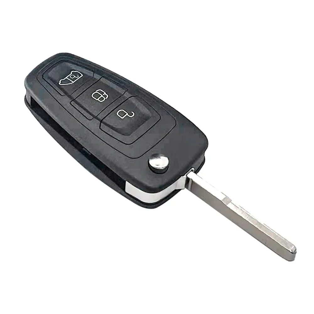 XNRKEY 3 Button Flip Remote Key for Ford Transit 433MHz ID49 Chip HITAG Pro Chip GK2T-15K601-AB with HU101 Blade  No Logo