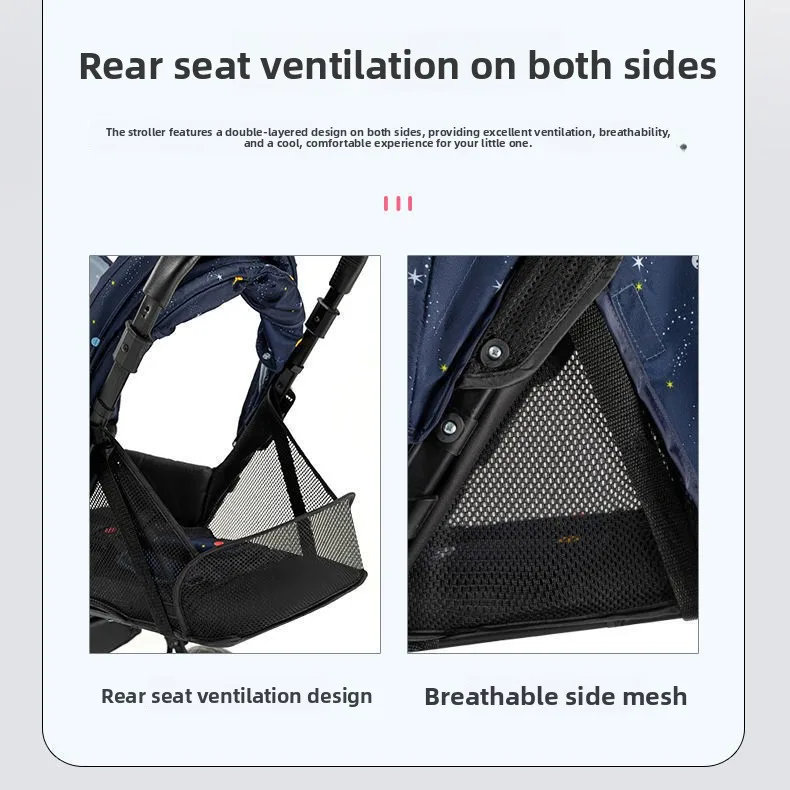 عربات أطفال مزدوجة خفيفة الوزن قابلة للطي ومزدوجة أمامية وخلفية