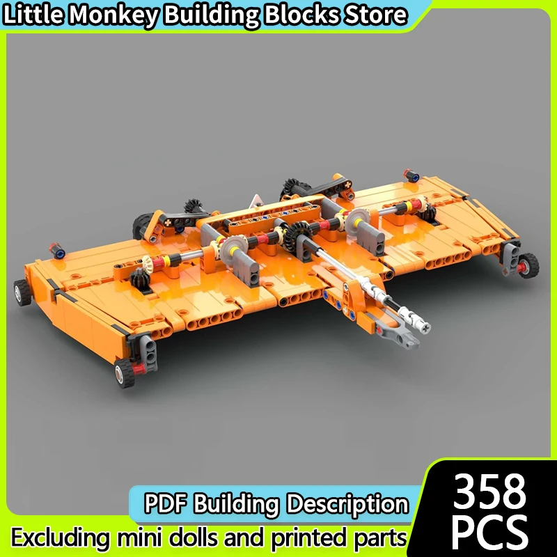 City Car Model MOC Building Bricks Agricultural  Batwing Mower Modular Technology Children Holiday Gifts Assemble Toys Suit