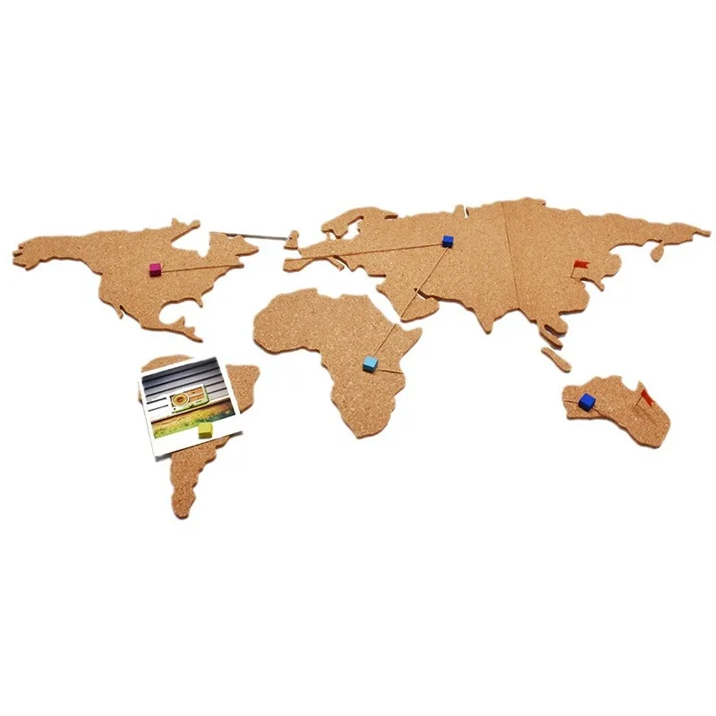 Mapa do mundo simples africano para a decoração Home, Wall Message Board, Sticker Poster, Mapa Mundi, 1Set