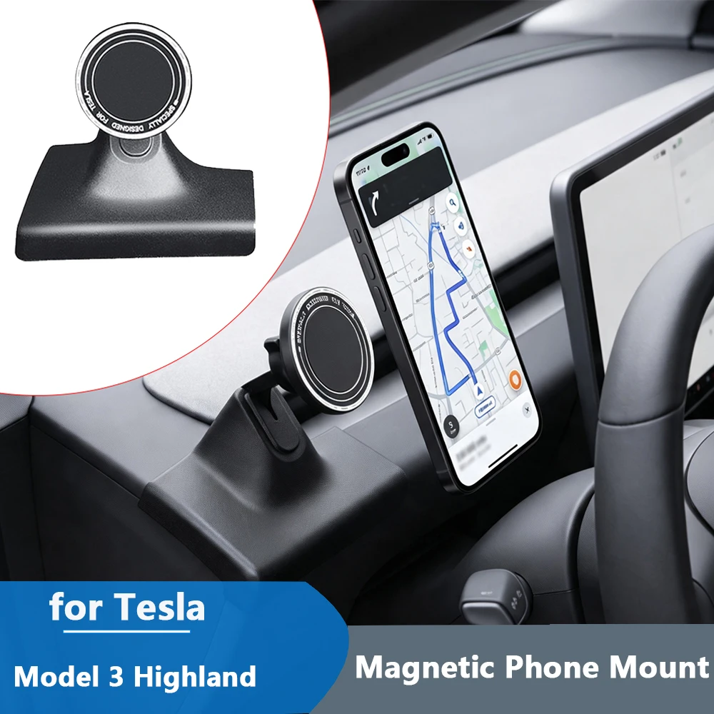 Magnetic Stand Mount Air Vent Phone Holder Navigation Bracket Tool Magnet Phone Holder for Tesla Model 3 Highland