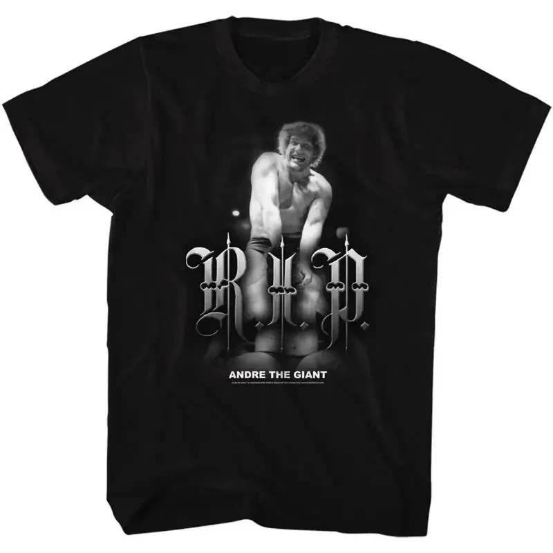 Camiseta Andre The Giant Nova Rip In 100 Algodão Preto Sm 5Xl Wwf