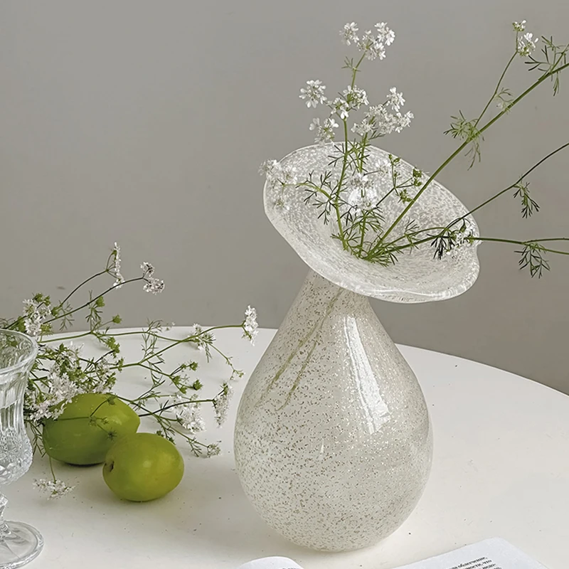 White Flower Vases House Vintage Luxury Aesthetic Clear Acrylic Vases Plants Table Modern Floor Floreros Balcony Decorations