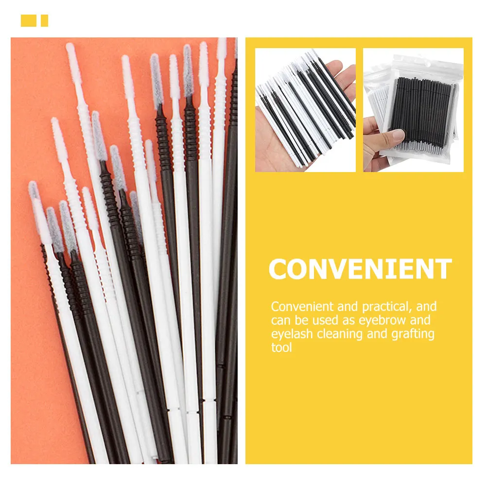 

400pcs Eyelash Swab Small Brush Cleaning Tool Accessories Eyebrow Beauty Grafting Makeup lash extension supplies eyelash