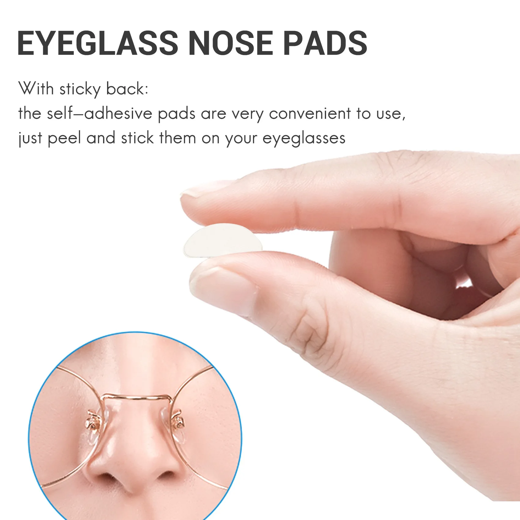 A67P-18 Pairs Eyeglasses Nose Pads Glasses Adhesive Silicone Anti-Slip Nosepads For Eyeglass Glasses Sunglasses (Transparent, 1.