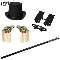 Adult Circus Ringmaster Costume Cosplay Top Hat Tassel Epaulettes Lion Tamer Leather Whip Gloves Bowtie Majorette Fancy Dress Up