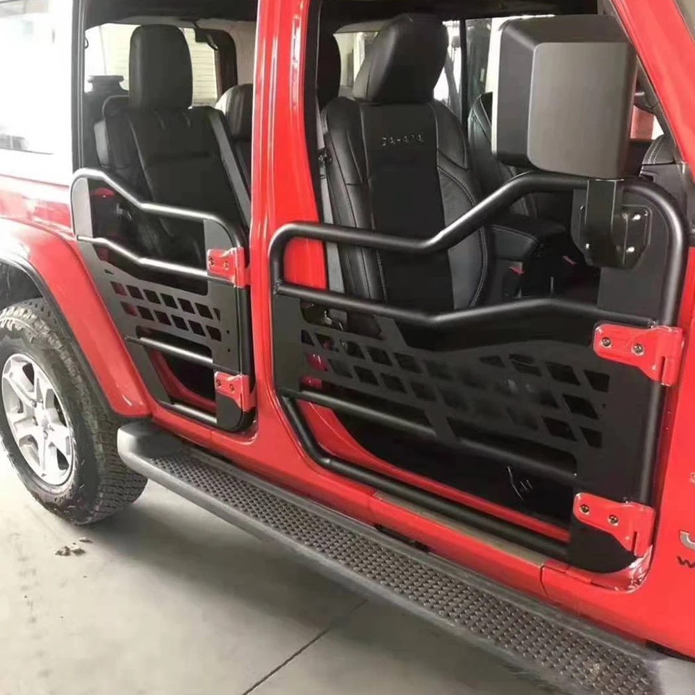 4 Door Steel Half Tube Doors With Side Mirrors For Jeep Wrangler JL 2018+ JL1078