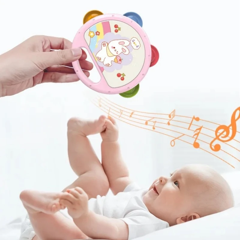 2/1 ชิ้น เครื่องดนตรีเด็ก 18 เดือน ของเล่นกลองเขย่ามือ เด็กเล็ก เสริมพัฒนาการ เล่นสนุก สำหรับเด็กชาย เด็กหญิง ของเล่นดนตรีแบบมอนเตสซอรี่