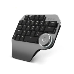 T11 Mechanical Single Hand Mini Wired Keyboard With Smart Dial 3 Group Customized Key Designer Computer Keypad For Windows