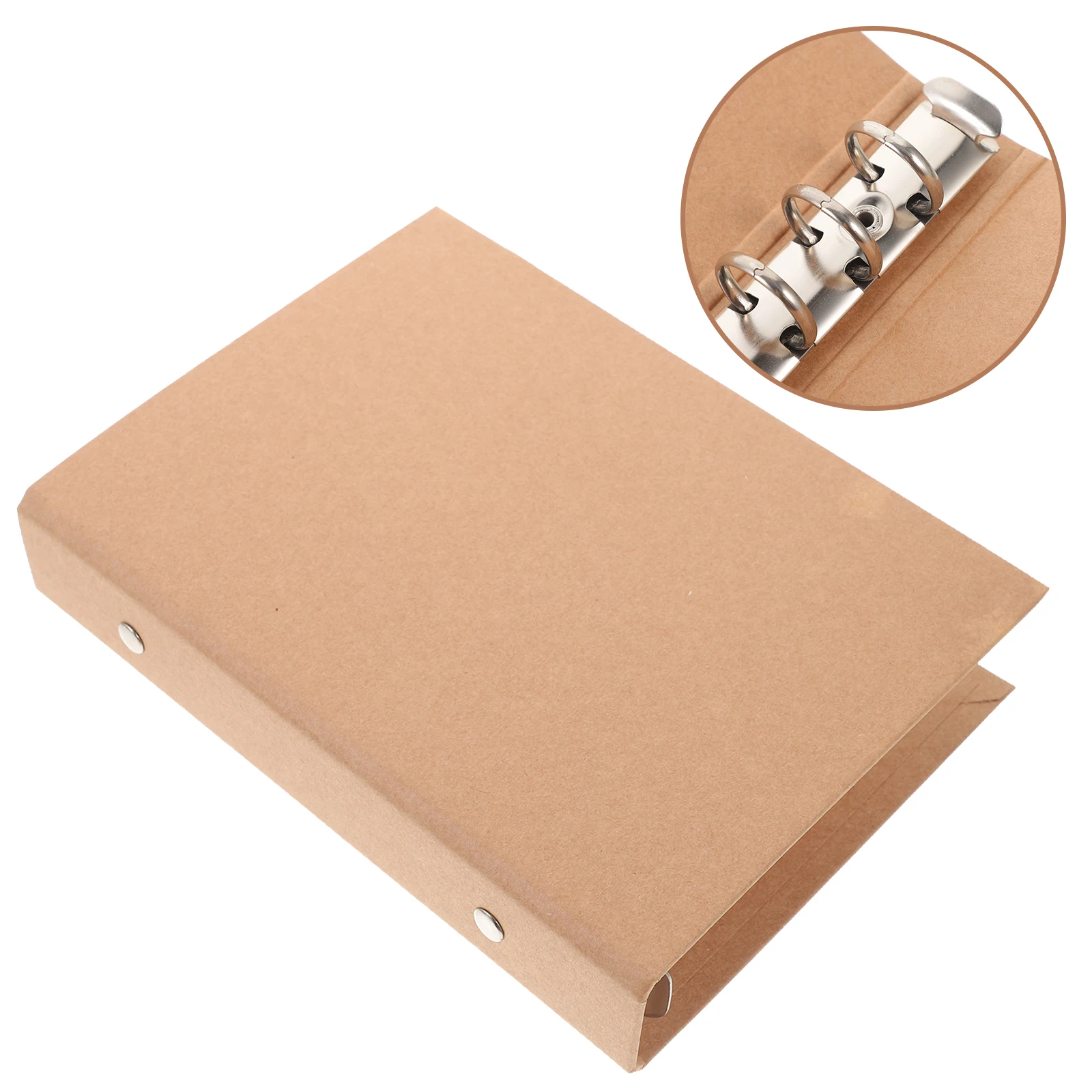 

A6 Hard Kraft Paper Binder Shell Notebook Cover for Planner Journal Diary Study Notes Scratch Resistant Lightweight Design