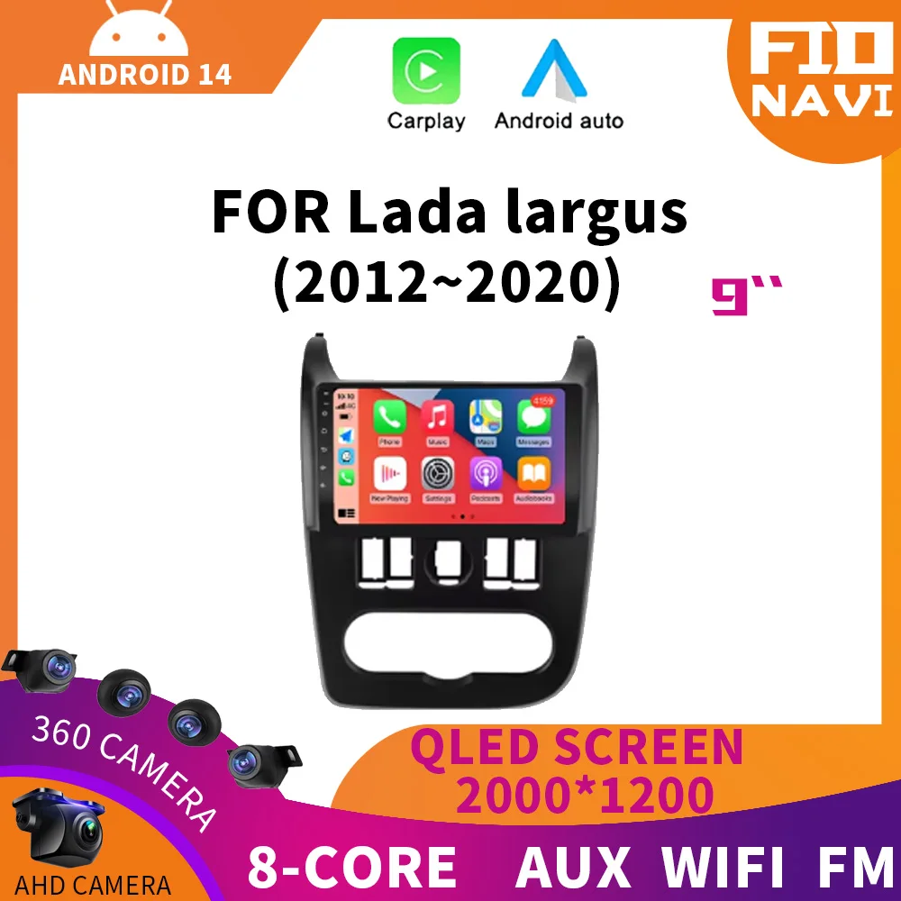 

Android 14 For Lada largus 2012-2020 Carplay Car Radio Multimedia Player GPS DVD Head Unit 4G WIFI Autoradio SWC BT