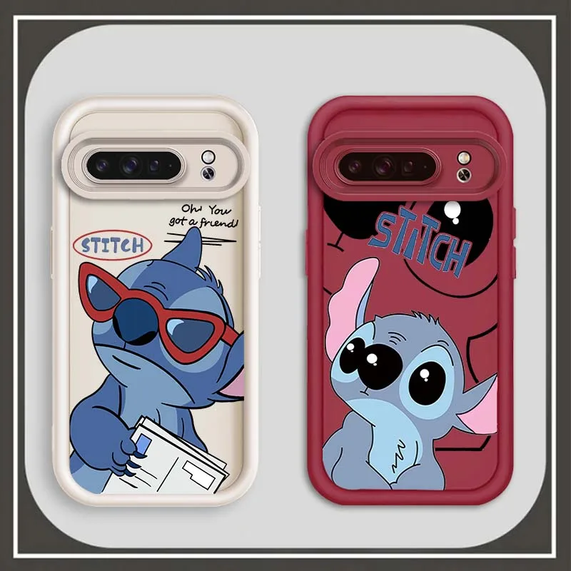 

Disney Lilo & Stitch Cartoon For Google Pixel 9 8A 8 7 7A Pro XL 5G Eye Ladder Phone Case Soft TPU Shockproof Cover