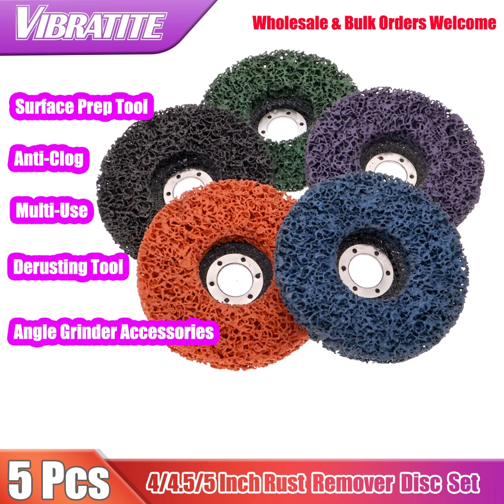 

4/4.5/5 Inch Clean and Strip Disc for Angle Grinder Rust Remover Paint Stripper Wheel Silicon Carbide16mm/22mm For Metal Surface
